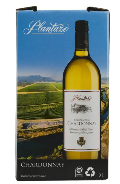 Chardonnay Montenegro Plantaze 3l bag in box